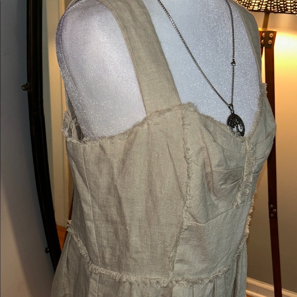 Donna Ricco Beige Midi Dress - Picture 4 of 8